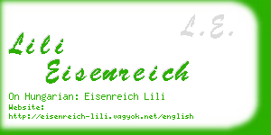 lili eisenreich business card